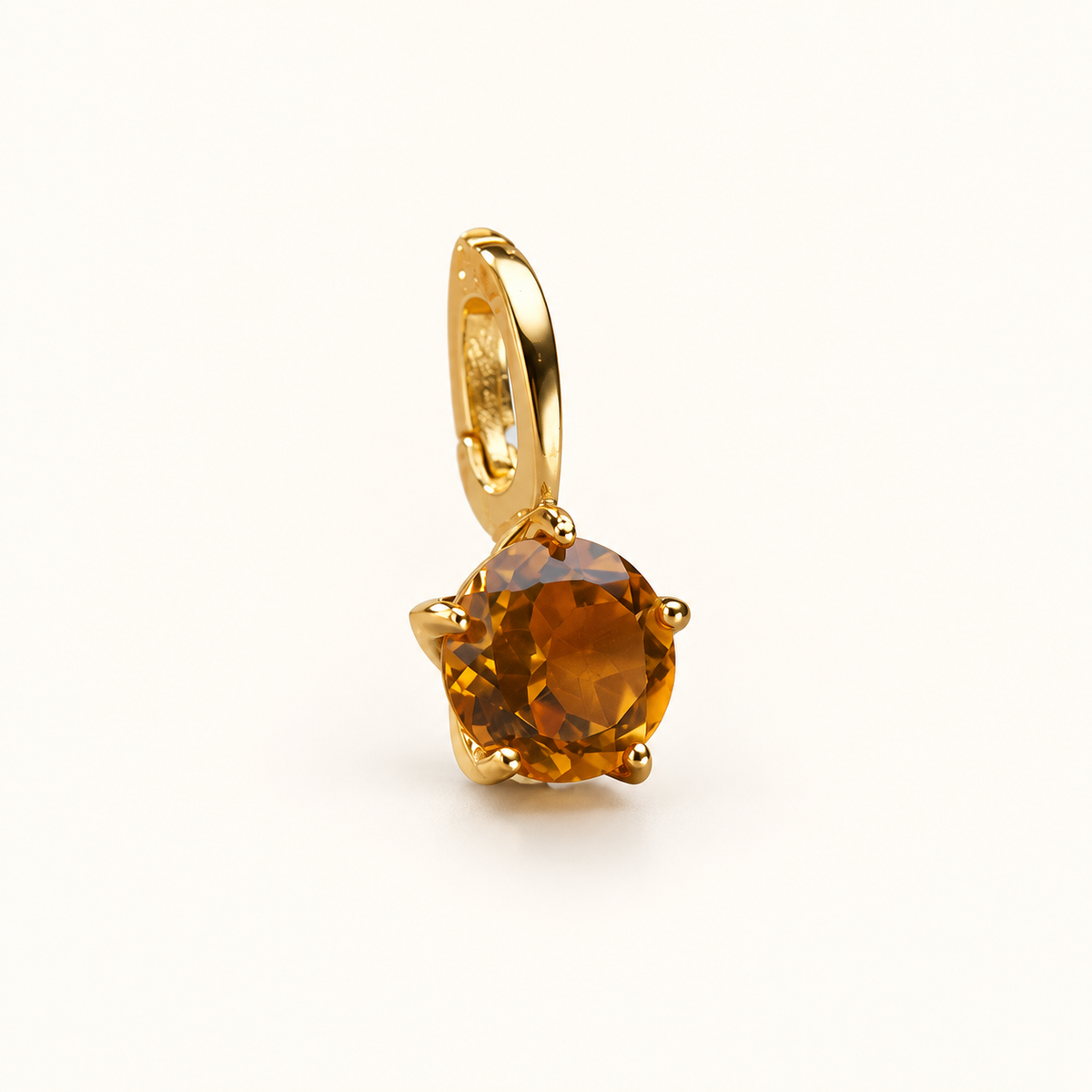 Solitaire Natural Gemstone Pendant Necklace