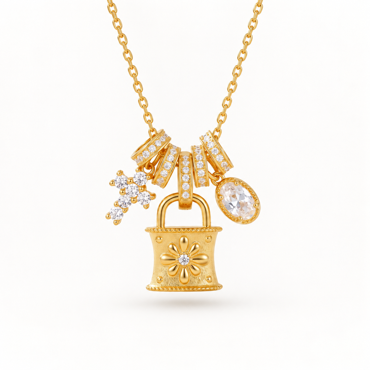Keepsake Lock Charm Necklace