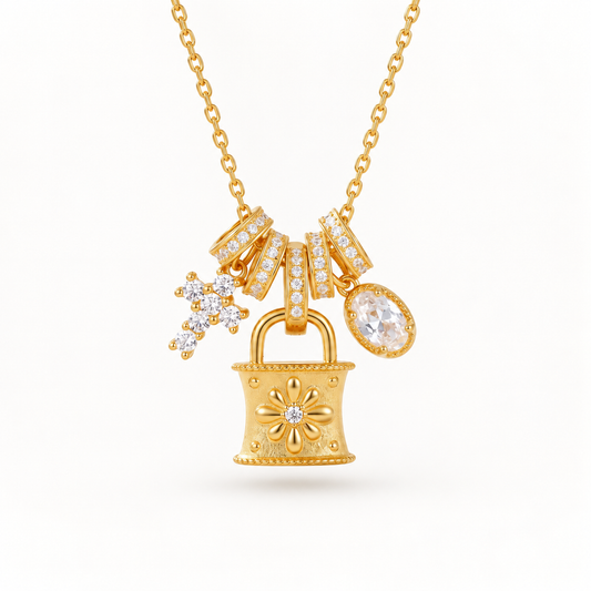 Keepsake Lock Charm Necklace