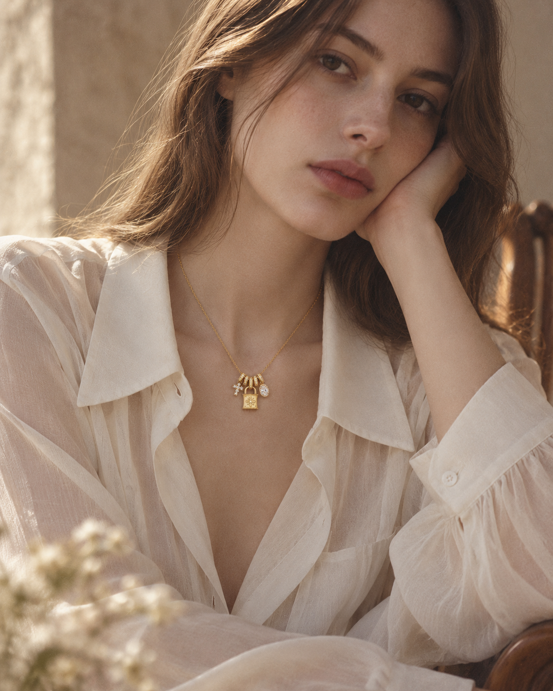 Keepsake Lock Charm Necklace