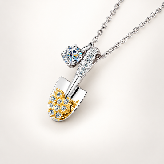 Helia Two-Tone Moissanite Pendant Necklace