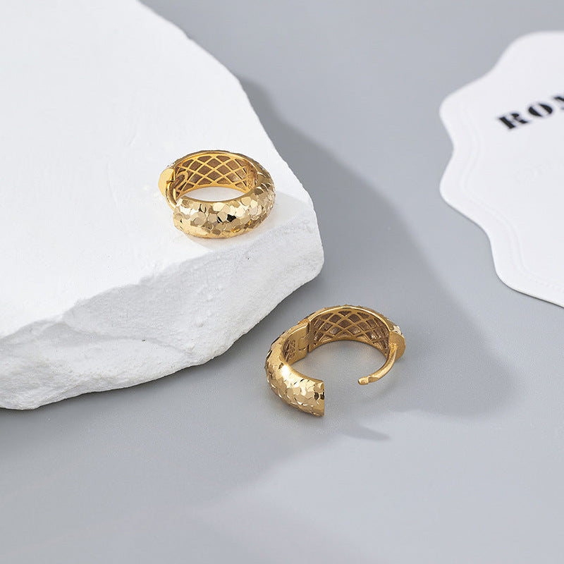 Lumen Hammered Hoop Earrings