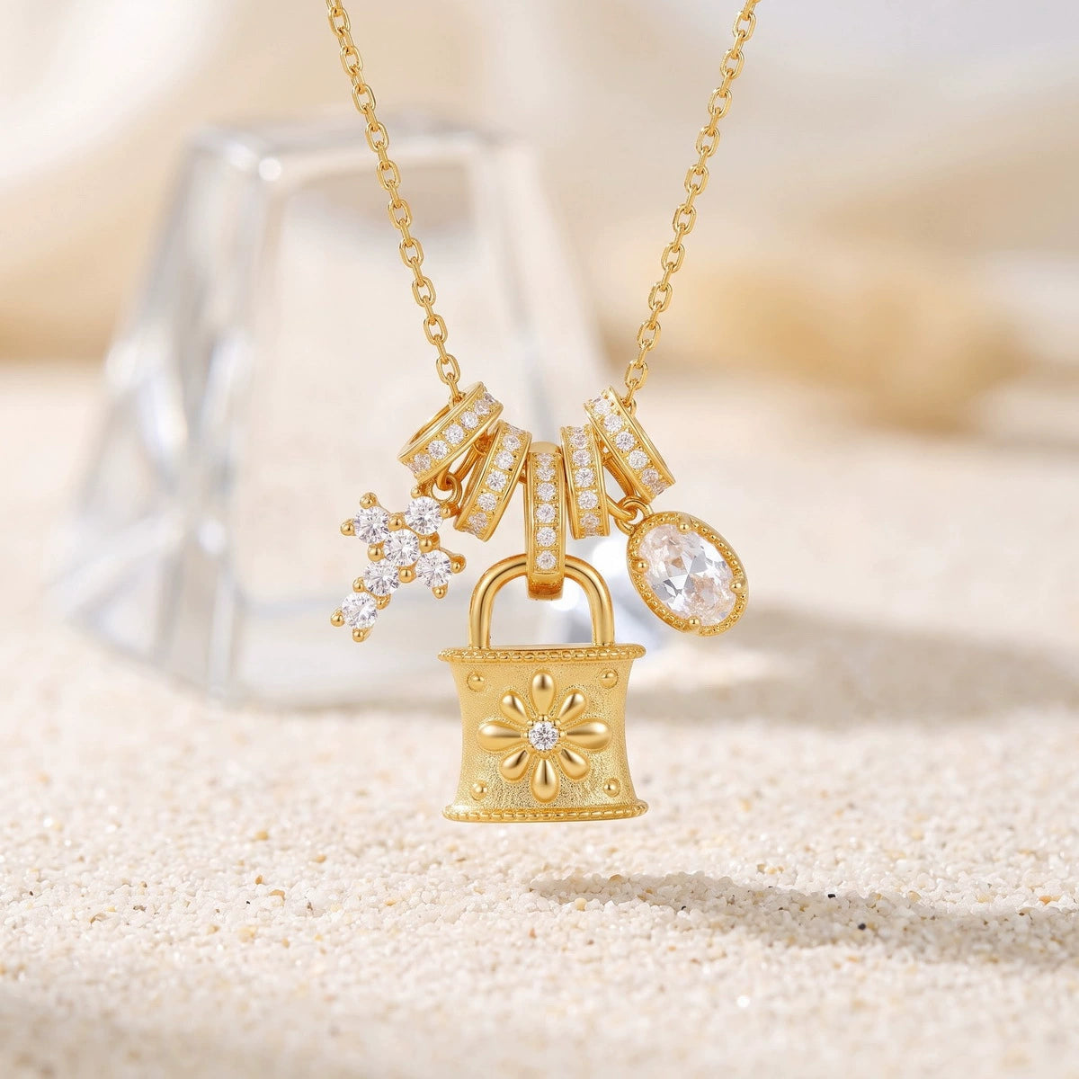 Keepsake Lock Charm Necklace