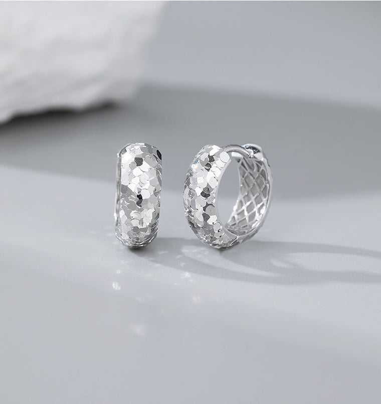 Lumen Hammered Hoop Earrings