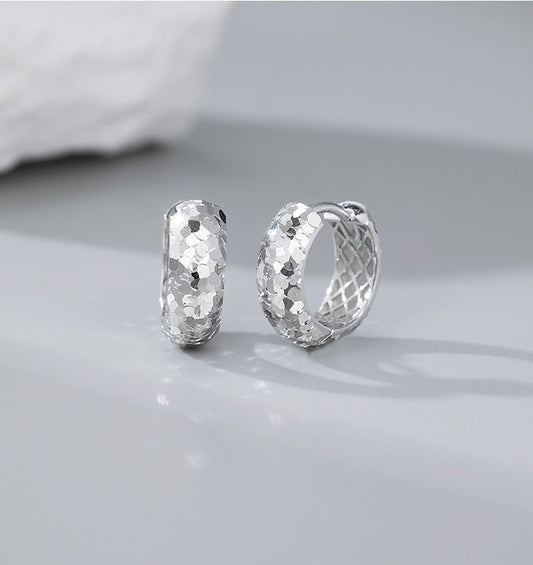 Lumen Hammered Hoop Earrings