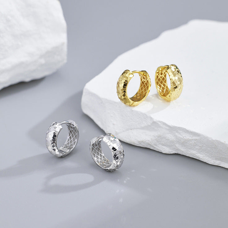 Lumen Hammered Hoop Earrings