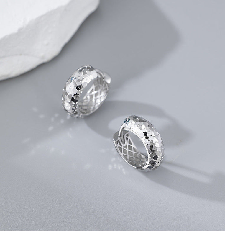 Lumen Hammered Hoop Earrings