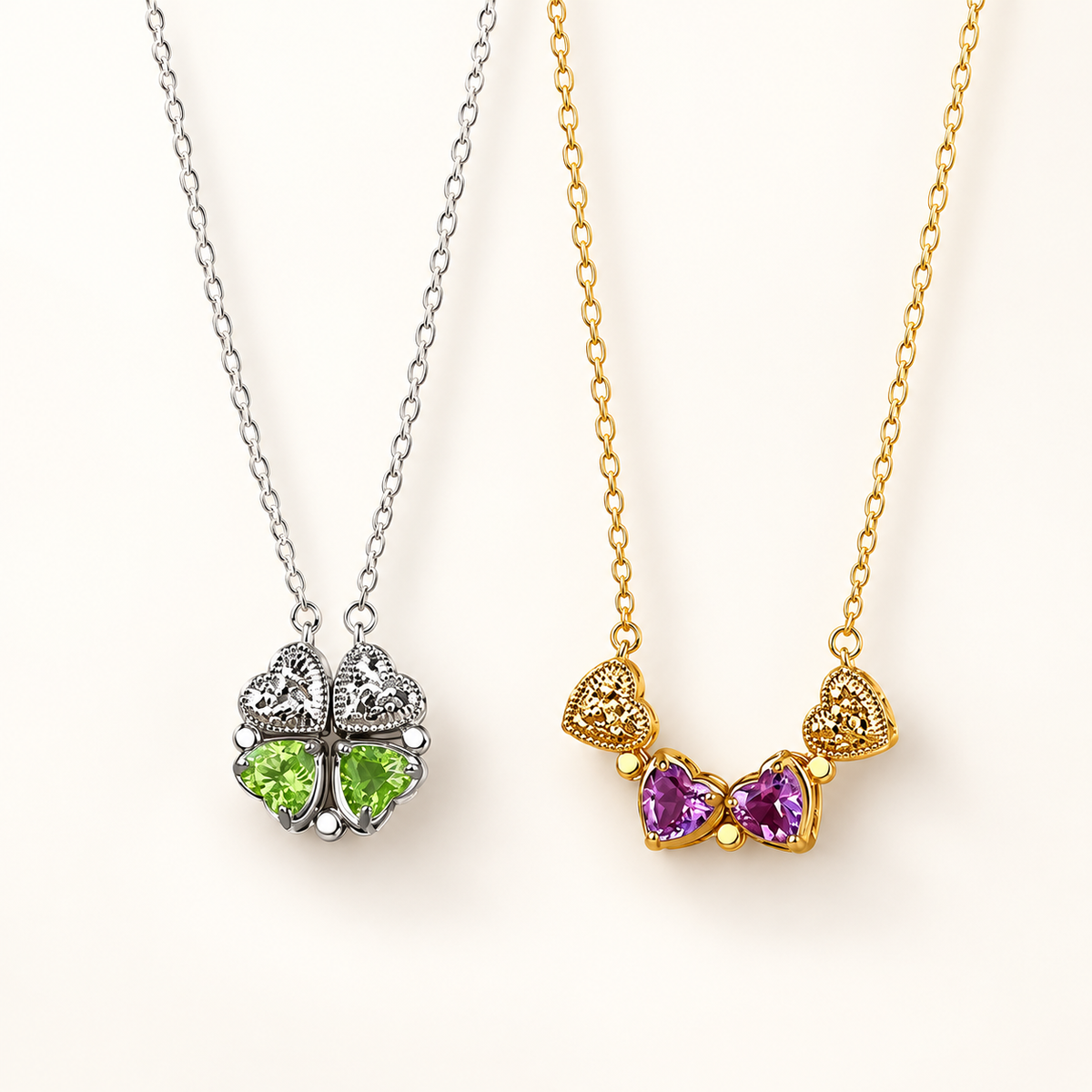 Kin Clover 2-in-1 Magnetic Gemstone Necklace