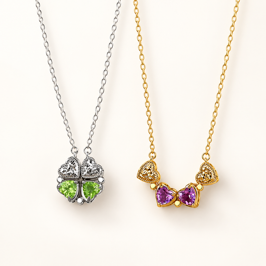 Kin Clover 2-in-1 Magnetic Gemstone Necklace