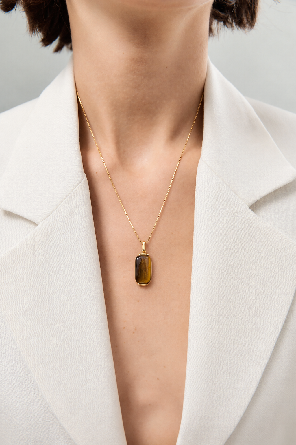 Sola Tiger’s Eye Pendant Necklace