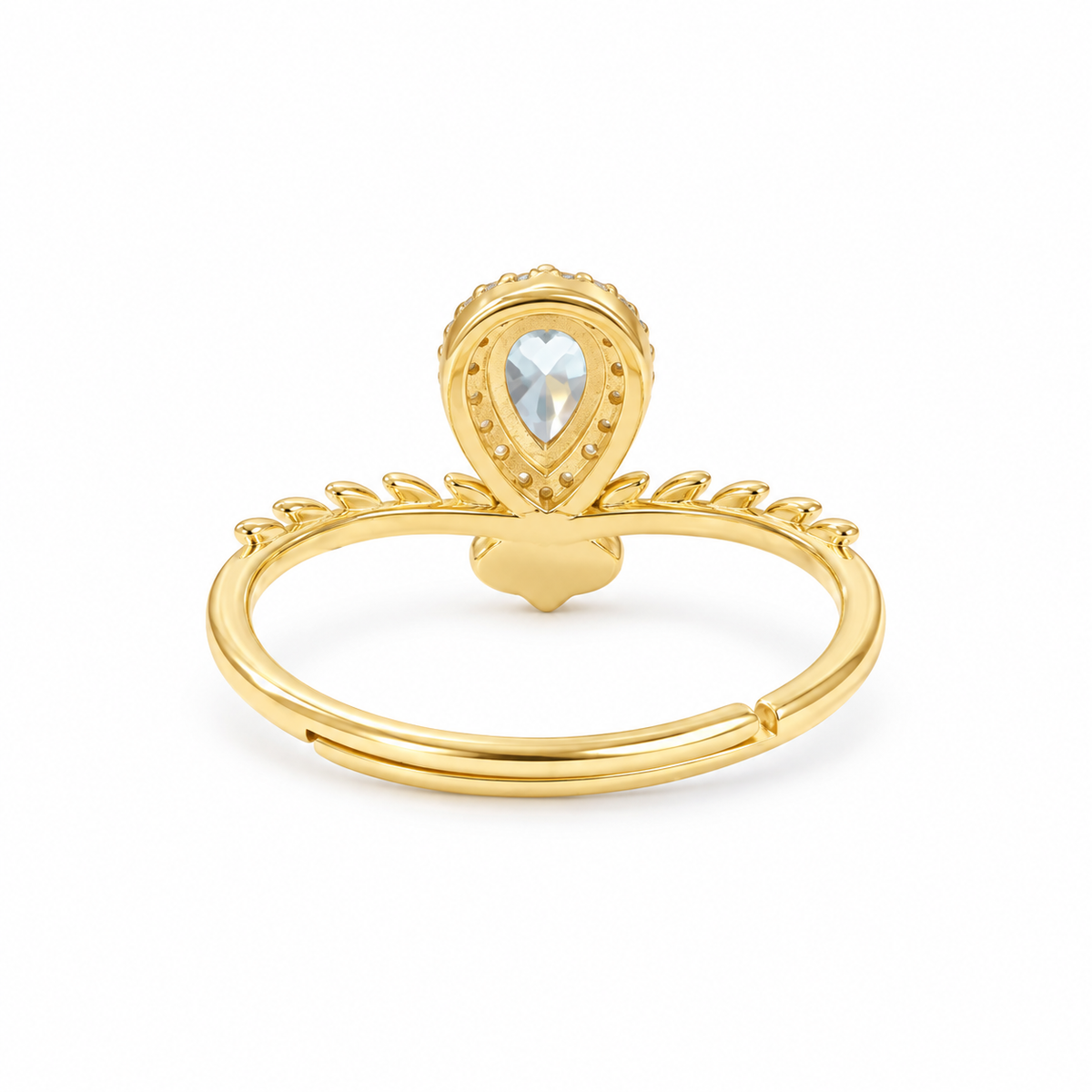 Eden Sky Blue Topaz Botanical Ring