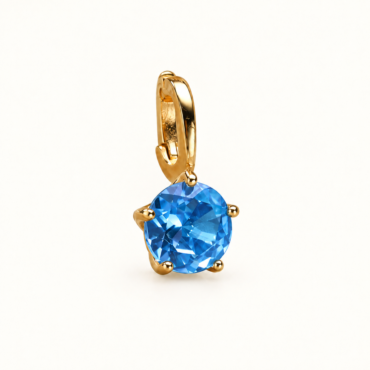 Solitaire Natural Gemstone Pendant Necklace