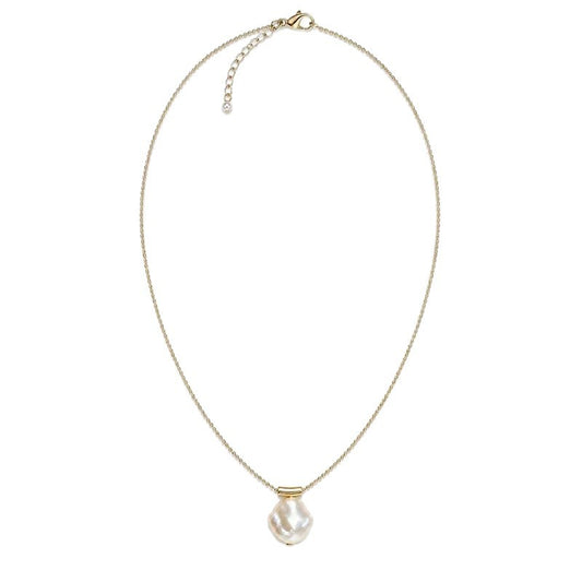 Eira Baroque Pearl Necklace in sterling silver — charm necklace product view 1